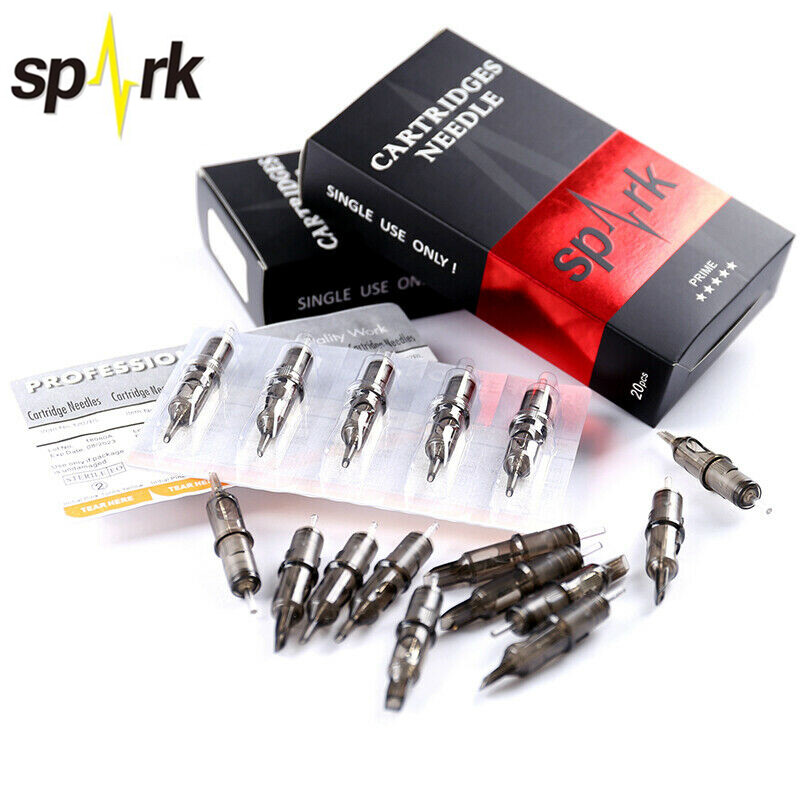 20PCS Spark Tattoo Disposable Cartridge Needles Round Liner Shader RL,RS,RM,M1