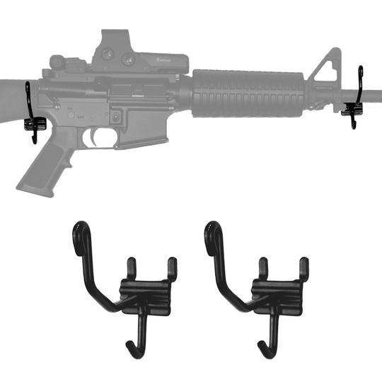 Horizontal Slatwall and Pegboard Gun Cradles - 10 Pack