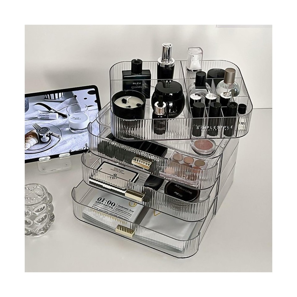 Makeup Organizer with Drawers, Stackable Cosmetics Organizer, Large Make Up O...