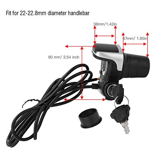 36V E Grip Throttle with LCD Display and Key Lock, Universal Fit Easy Install