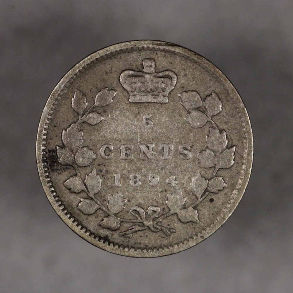 1894 Canada Silver 5 Cents