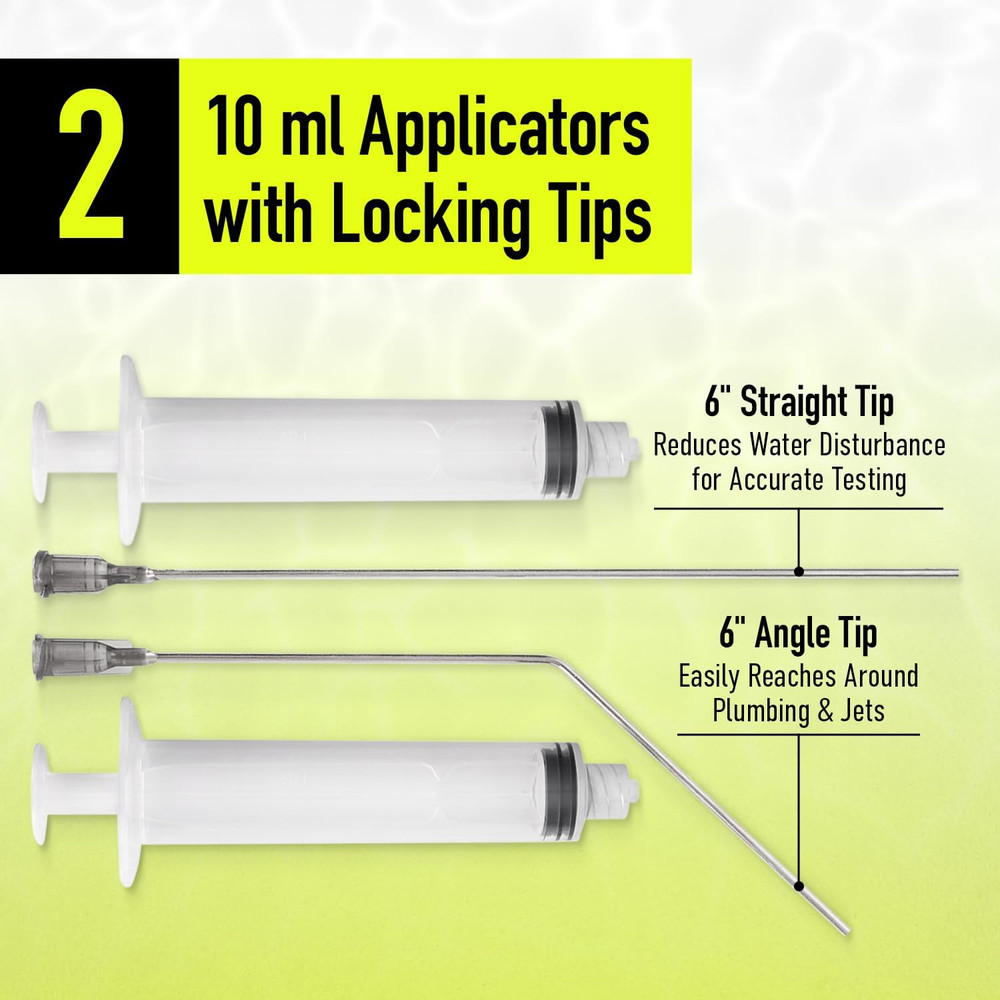 Pool Leak Detection Dye Kit - with 2 Precision Applicators - 75+ Tests - Superio