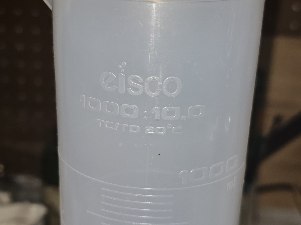 Eisco Labs 1000ml Measuring Cylinder, Class B - Polypropylene 1089