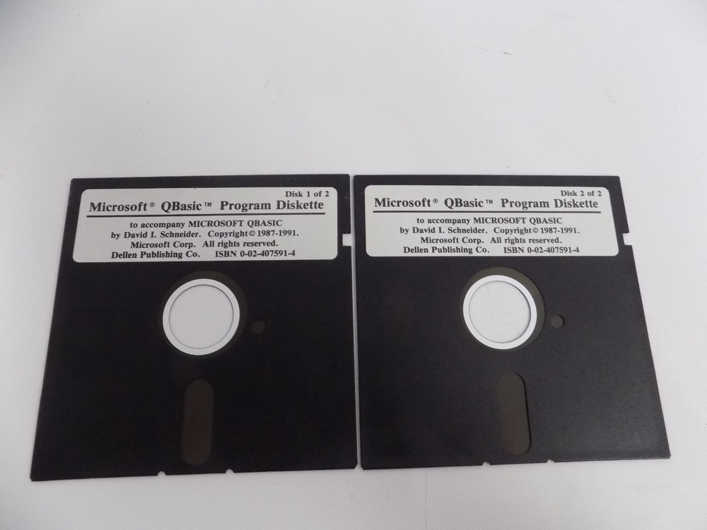 Microsoft QBasic Program 1987 Floppy Disk