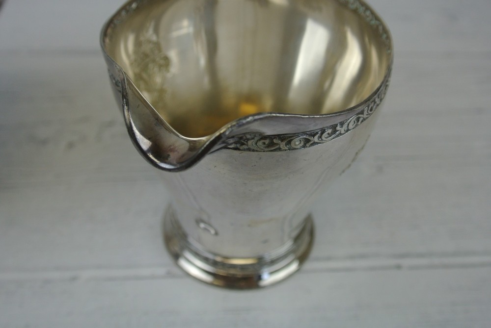 Wm. Rogers & Sons Triumph Silver Plated Creamer And Basket With Handle Set