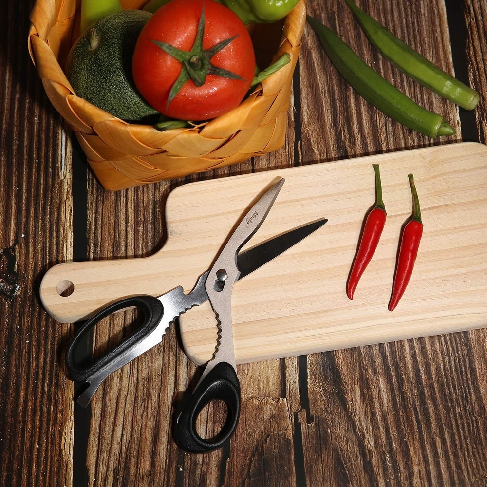 Kitchen Scissors, 2 Pack Come-Apart Kitchen Shears Herb Scissors, 4 in 1 Multi P