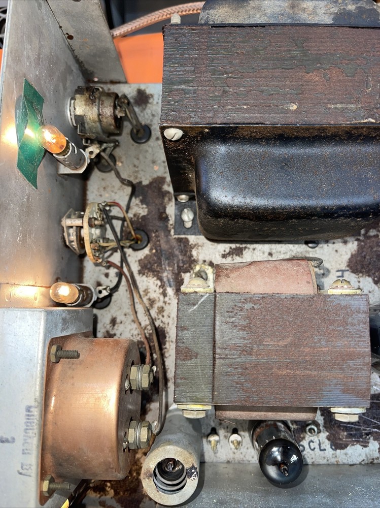 Globe Scout Deluxe Transmitter Rough Shape Works Not Pretty But Rare Switch Burn