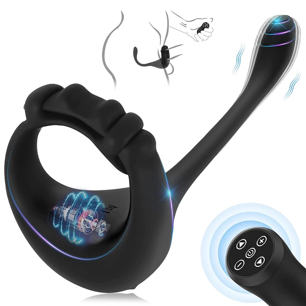 Electric Penis-Stretcher Enhancer Ball-Scrotum-Ring Delay-Ejaculation for Men