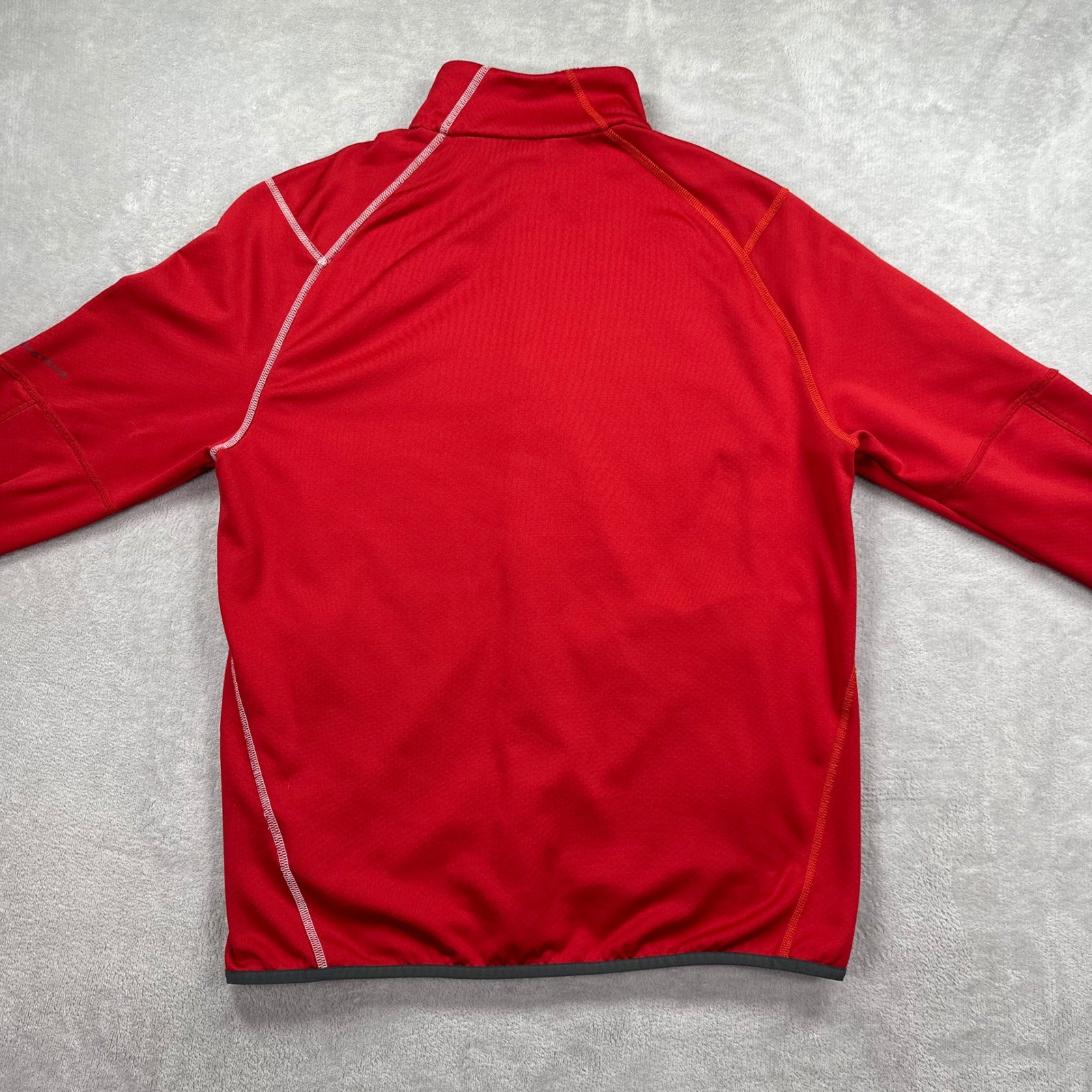 KJUS Denholm Jacket Men XL Red Full Zip Lightweight Technical Midlayer Outdoors