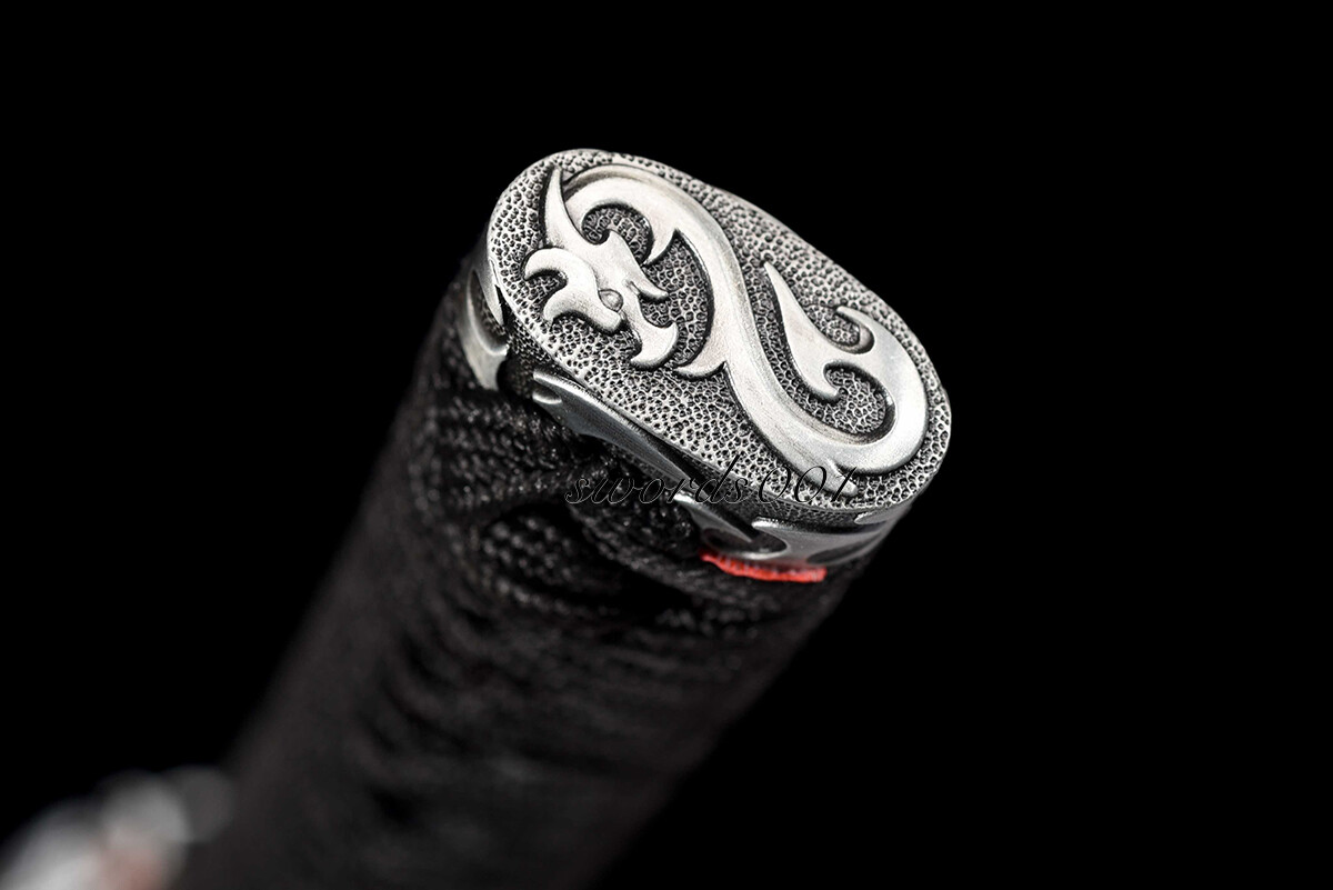 Handmade Black Blade Japanese Samurai Katana Sword 1095 High Carbon Steel Sharp