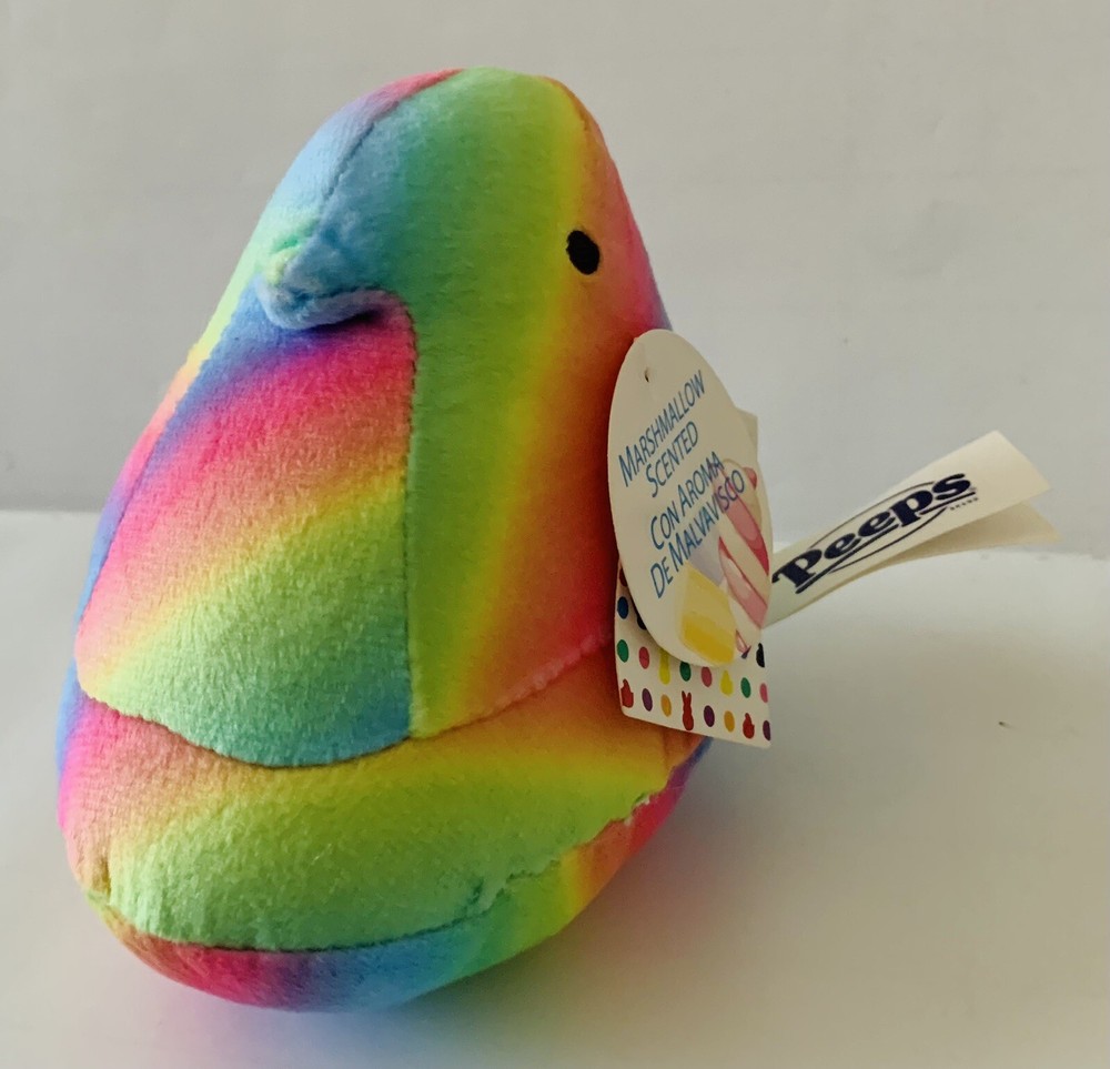Peeps Rainbow Chick Marshmallow Scented Soft Plush 5” Easter Toy