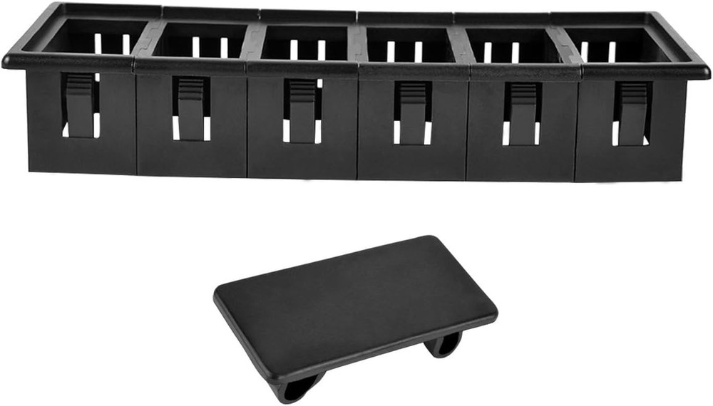 Rocker Switch Panel Switch Holder Housing Kit - Black Plastic