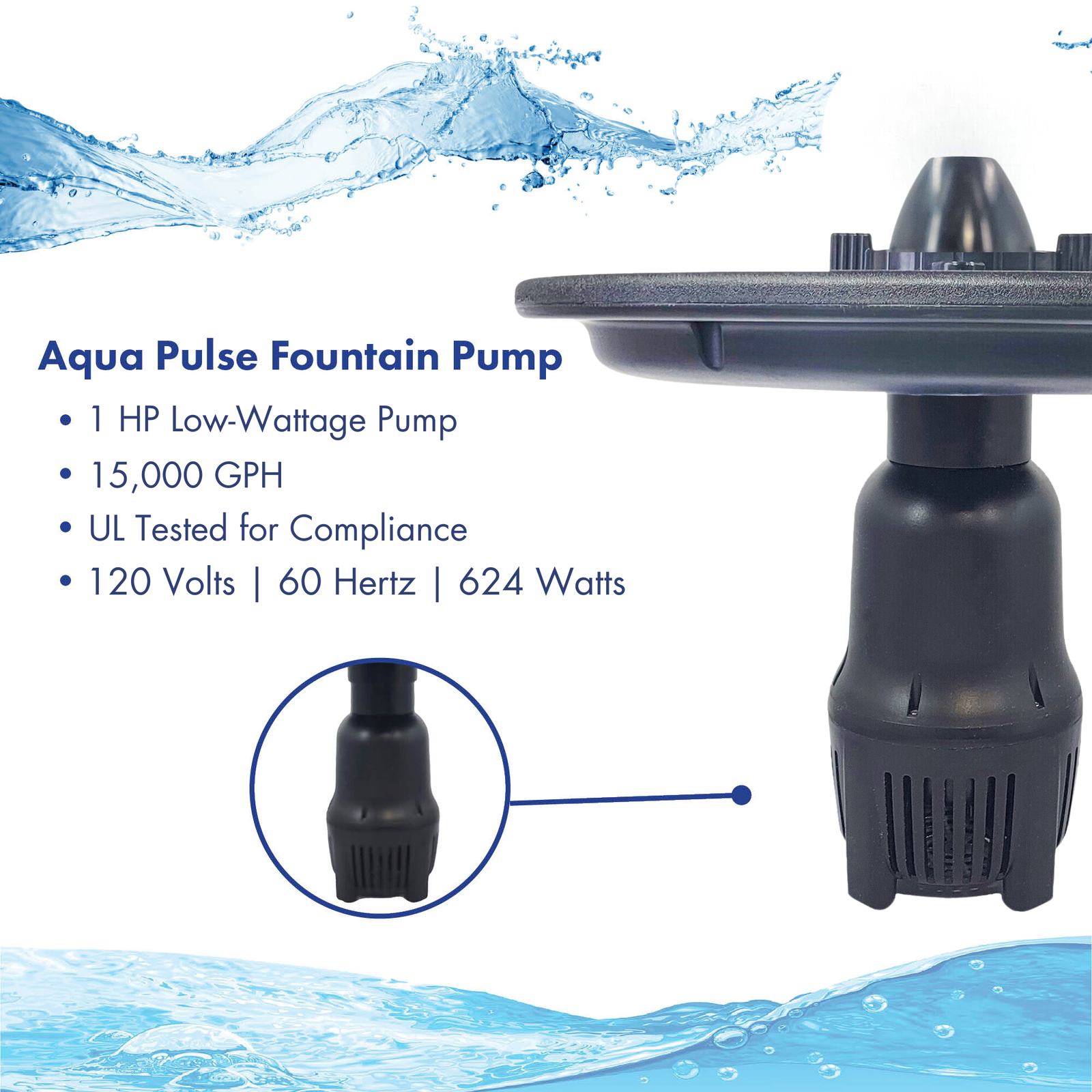 HALF OFF PONDS VXF Aerating Pond & Lake Fountain - 1 Horse Power Pump | 120V |