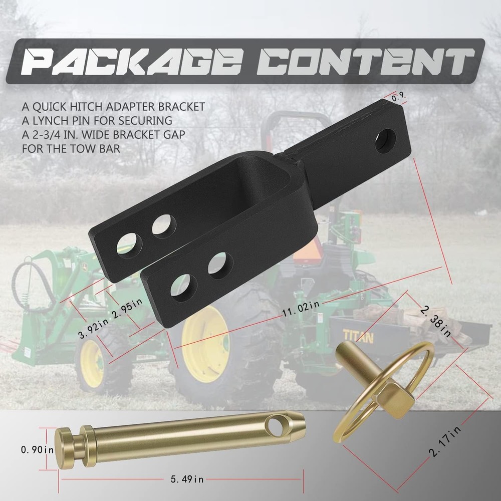 Quick Hitch Adapter Adjust Top Link Bracket Movements Category