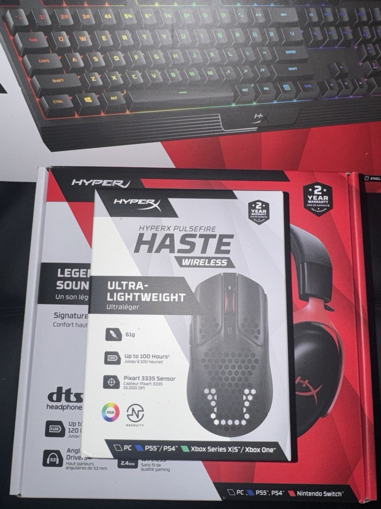 HyperX Gaming Bundle Cloud III Wireless Headset Alloy Core RGB Keyboard Pulsefir