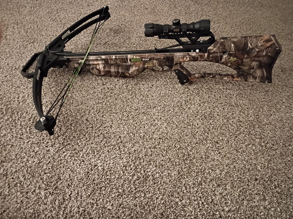 Barnett Quad 400 Compound Crossbow Camouflage with Scope