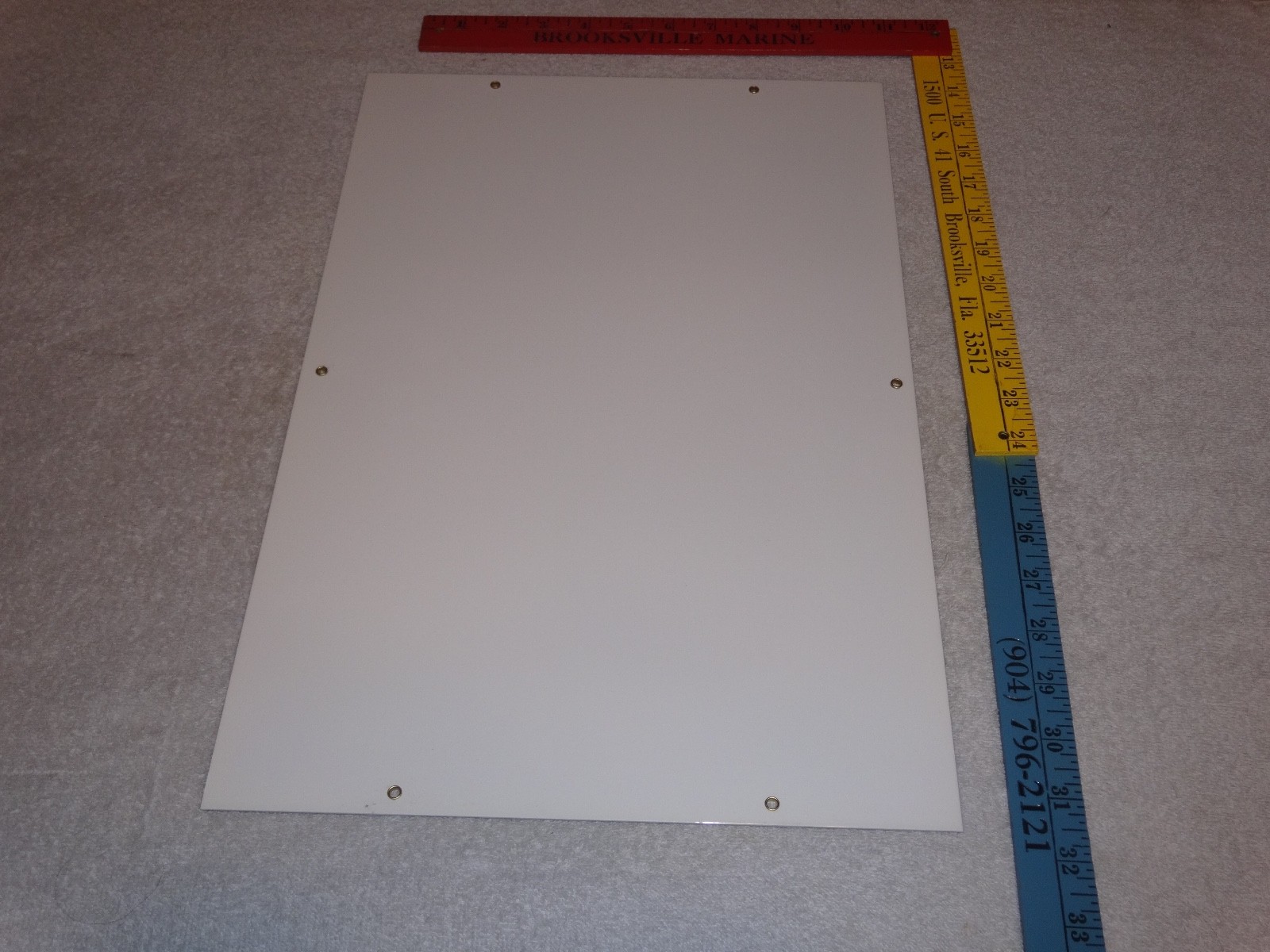 VINTAGE TEXACO MARINE WHITE GASOLINE 18" PORCELAIN METAL GAS OIL PUMP PLATE SIGN