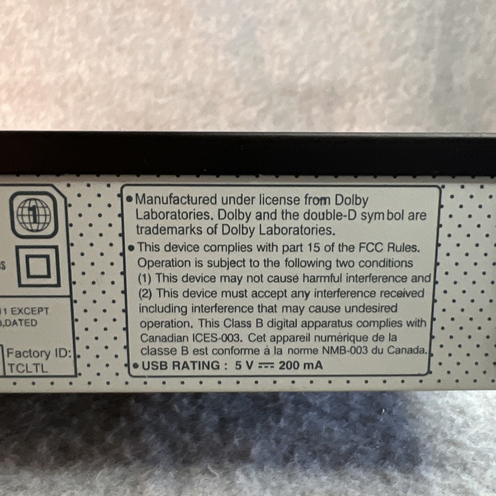 LG CD-DVD DP132 Player with Remote Control & A/V Chord Black Tested EUC