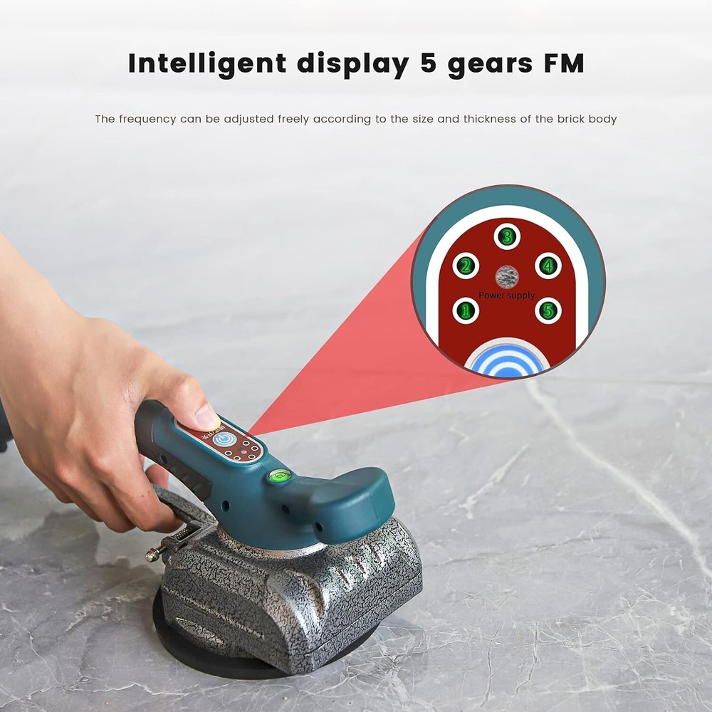 Tile Vibrator Leveling Machine 5 speed Adjustable Suction Cup Tile Tiler Hand...