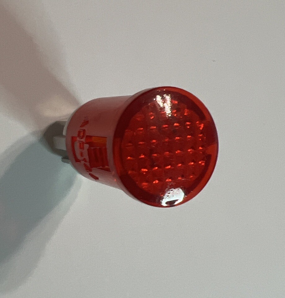 New Red Indicator Light 125V .3W 1/2" Mount