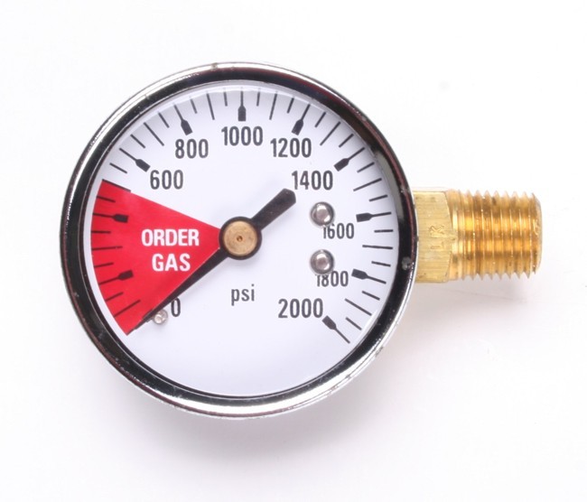 CO2 REGULATOR REPLACEMENT GAUGE/2000psi