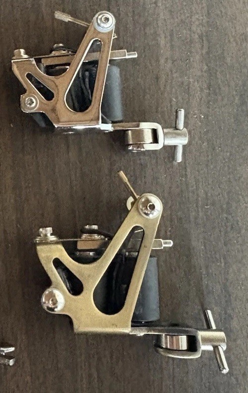 tattoo coil machine Two Machines Vintage Style.