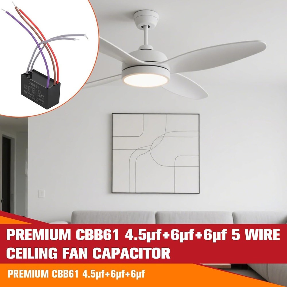 Efficient Ceiling Fan Capacitor 5-Wire - Compatible with NEW TECH Models