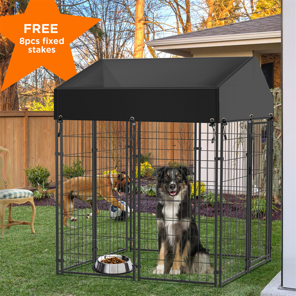 Heavy Duty Dog Kennel Pet Welded Metal Playpen Large Animal Cage Outdoor Indoor