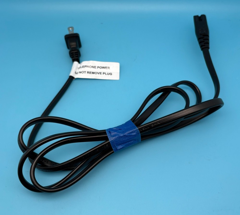 Telephone Power Cord/Plug - E115330 - WELL SHIN - WS-027A-2 - OEM