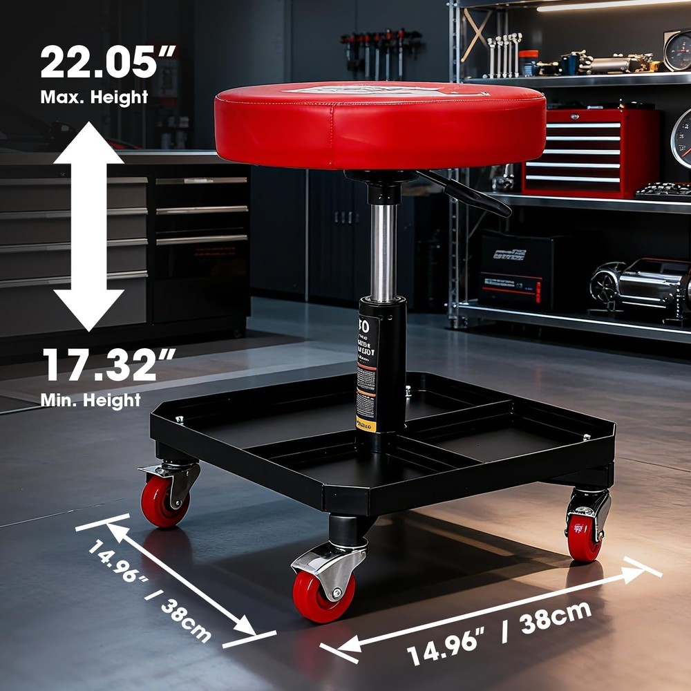 TR6350 Pneumatic Creeper Seat - Adjustable Mechanic Stool