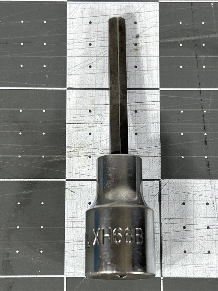 Mac Tools XH66B 3/16" SAE Long Hex Bit Socket Driver 3/8" Drive Chrome