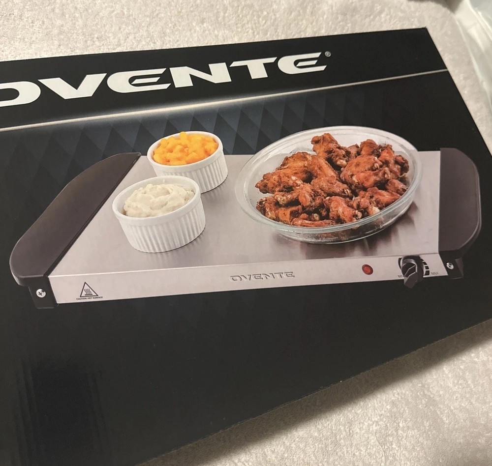 OVENTE | Warming Tray with Adjustable Temperature Control | FW170S | Silver New
