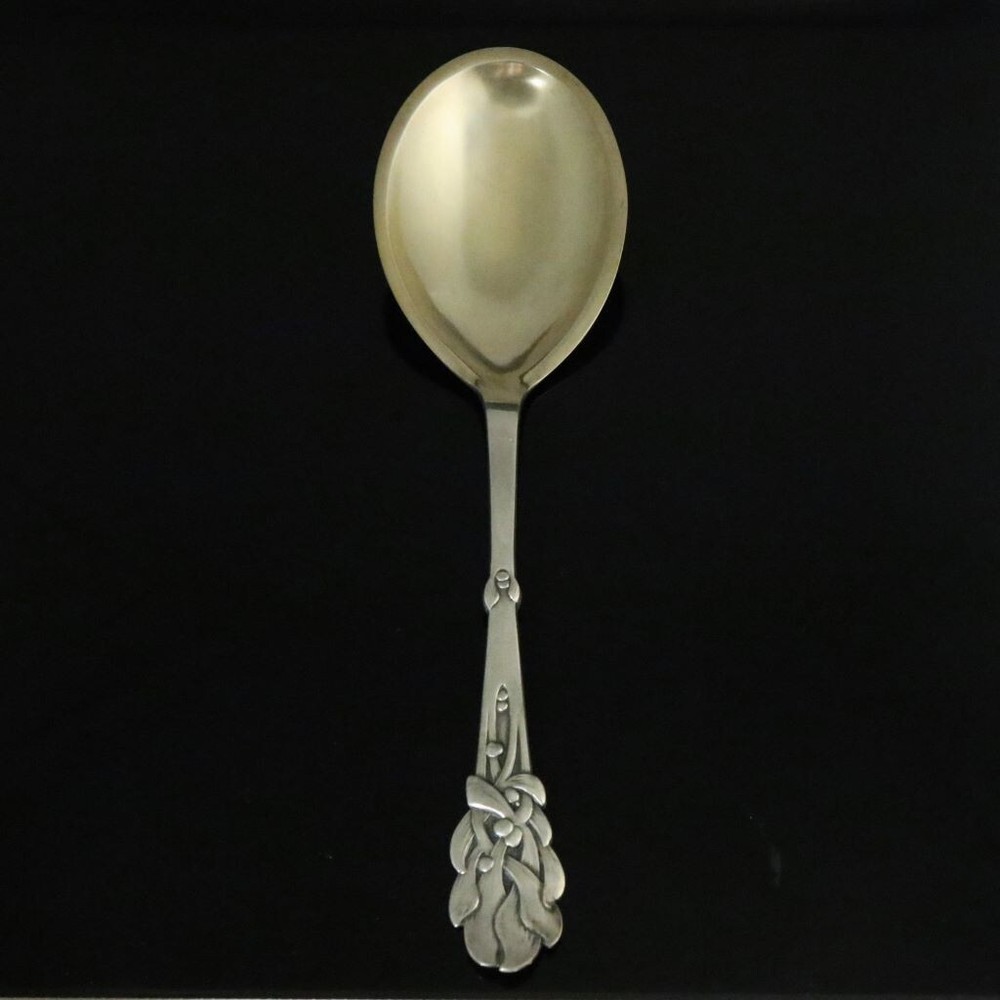 Heimbürger Silver Serving Spoon, Large - Mistletoe / Mistelten