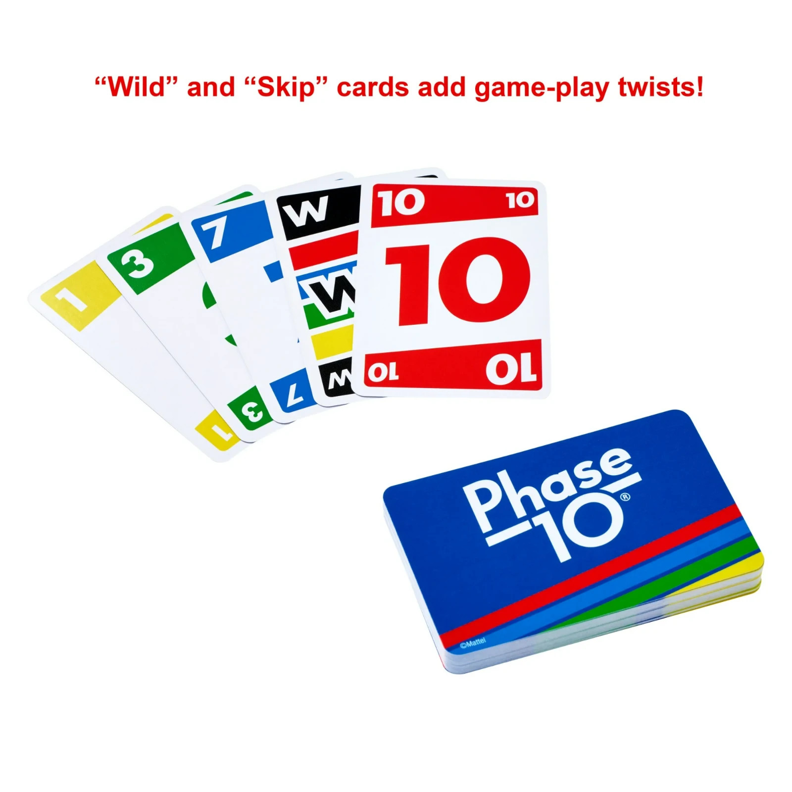Phase 10 Card Game, Family Game for Adults & Kids