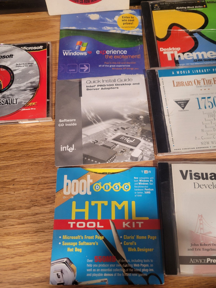 Vintage CD-Rom Software Windows virtual Basic, partspec, themes, Cad Blocks, Mor