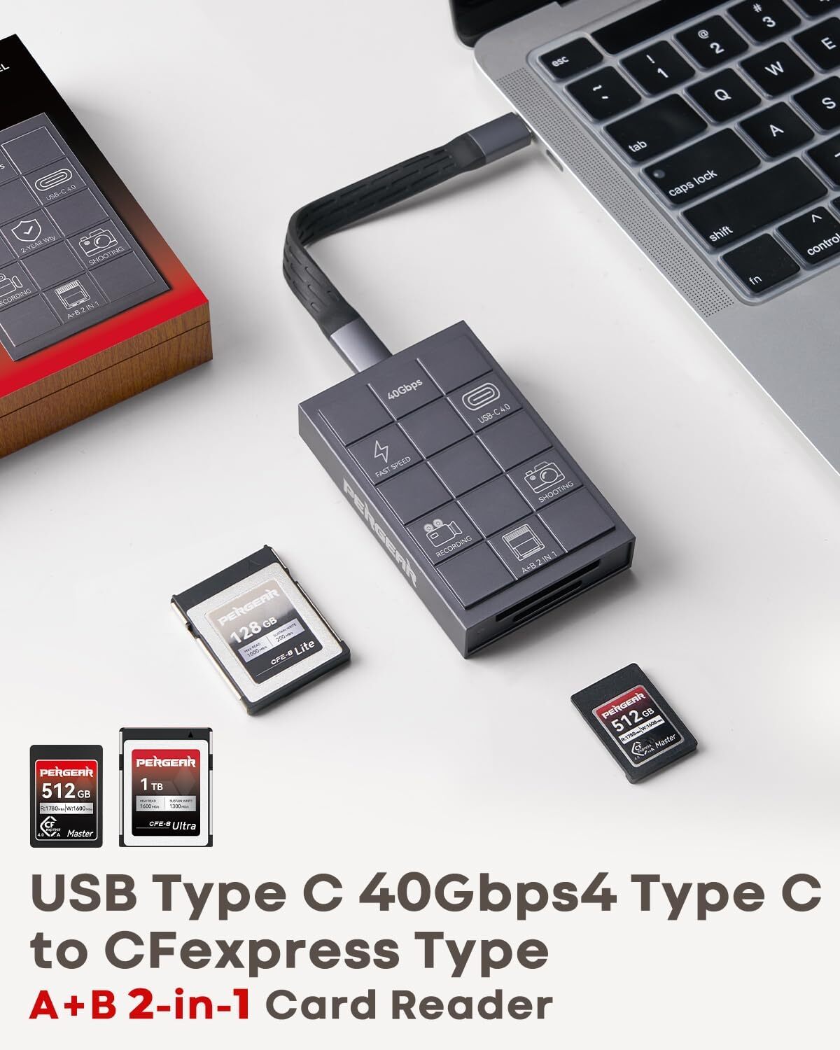 PERGEAR Card Reader for Pergear Master 4.0 CFexpress Type A/B Memory Card