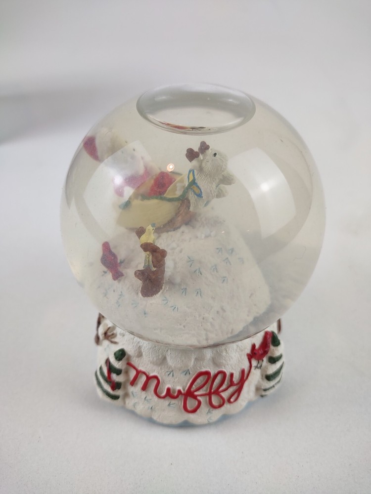 1994 Muffy Vanderbear snowdome Water Globe Santa’s Workshop
