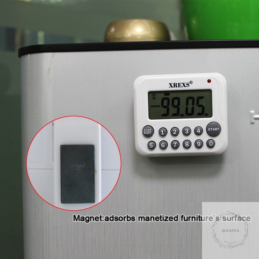 Digital Kitchen Timer Magnetic Countdown Up Cooking Timer Clock with Magnet Back