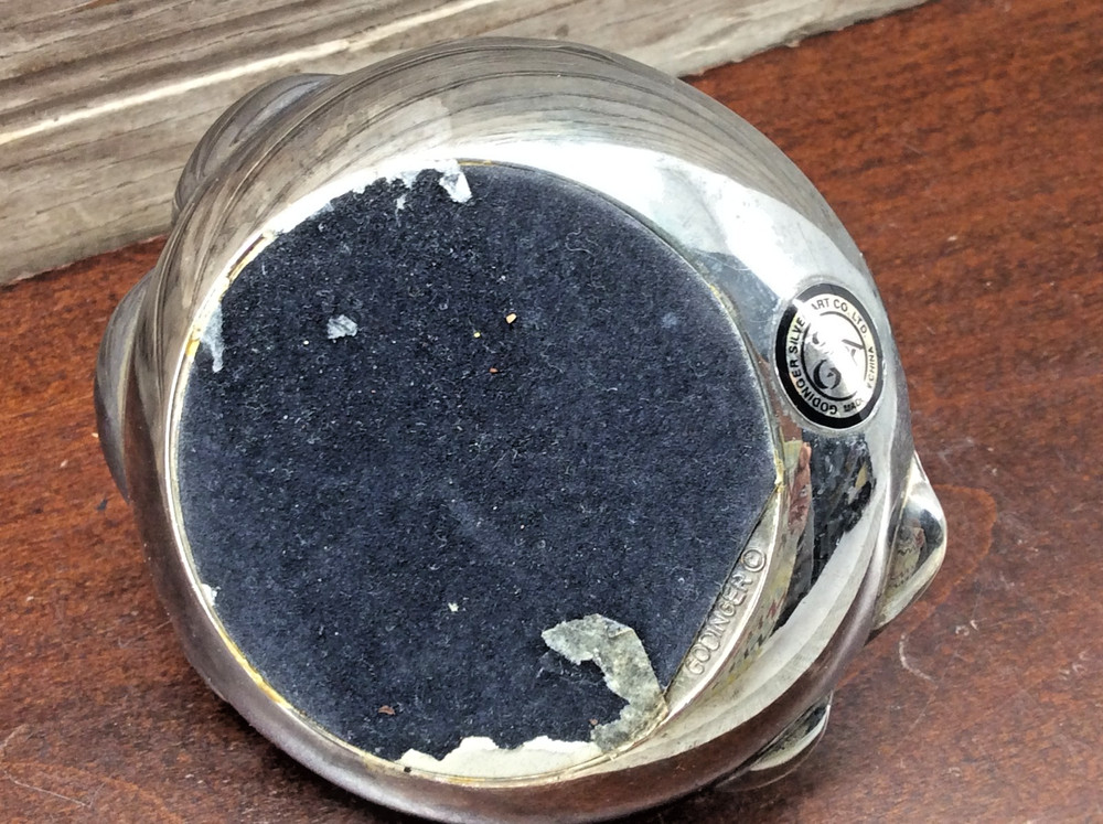 Godinger Ring Holder Dish Silver Plated Vintage Rose Design 3.5"