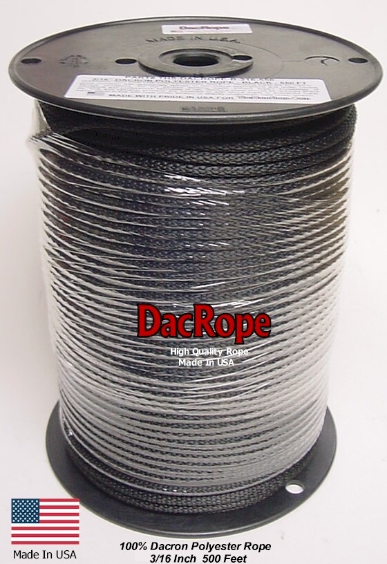 100% Dacron Polyester Antenna Support Rope, 500' 3/16" FREE SHIPPING!!