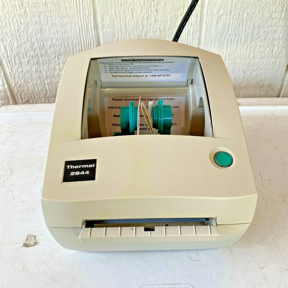Zebra LP2844 Thermal Shipping Label Barcode Printer No Dome