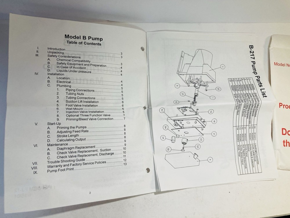 Micro Tron Metering Pump Mode B217