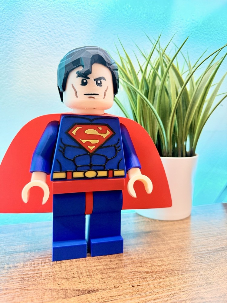Superman Big Brick Figure 8 in (3D Printed)