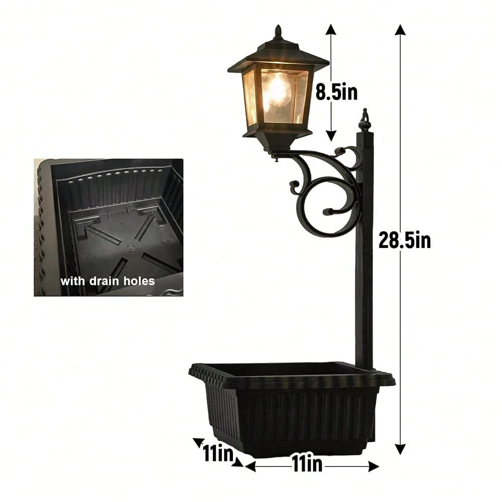 HOODINK 2PACK 2-in-1 Solar Post Light Planter