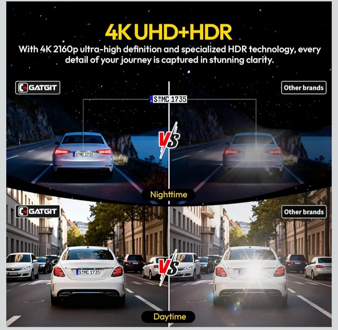 4K Dash Cam fit for Toyota RAV4 2022-2025 LE Limited SE & More, 2160p HD, 5.8Wif