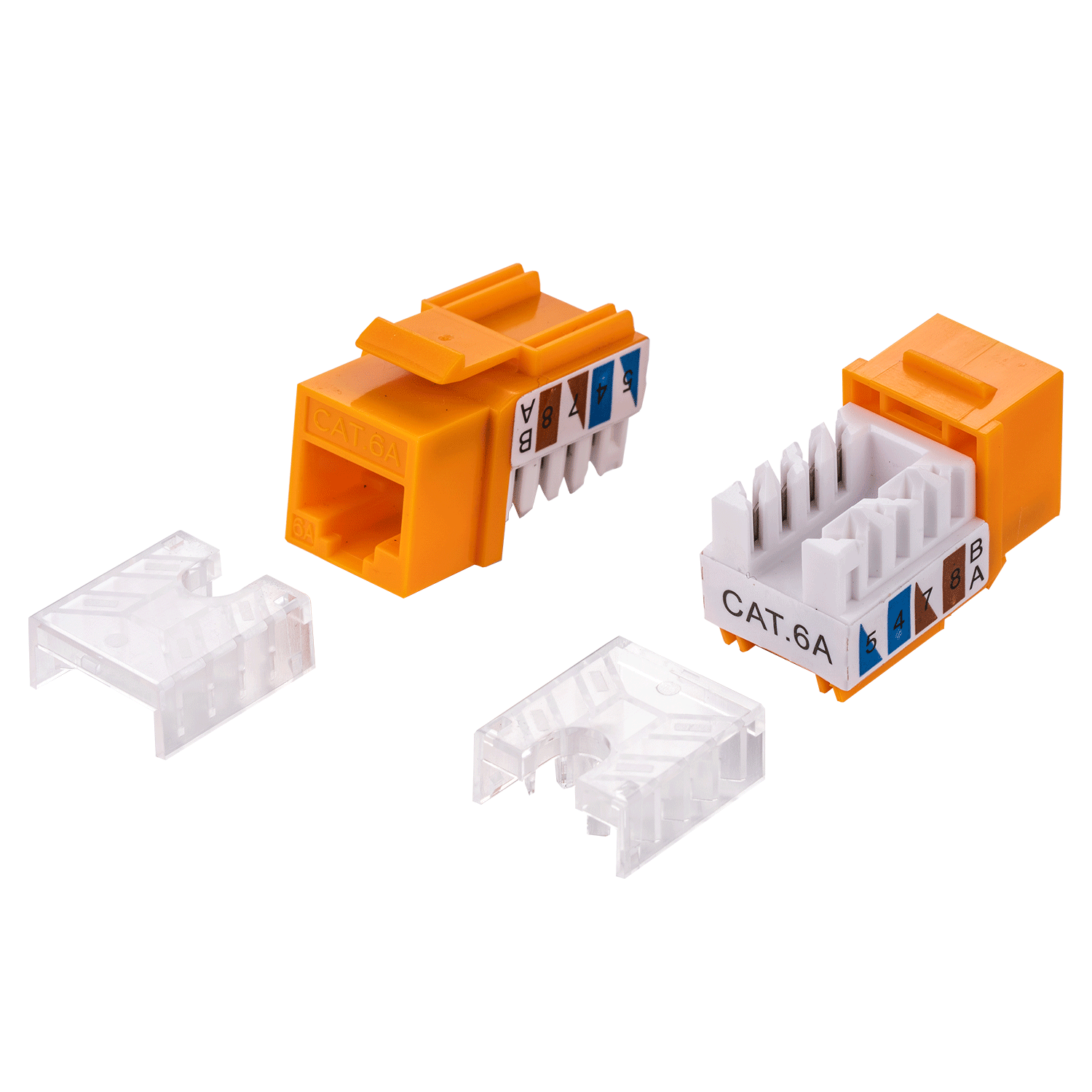 CAT6a Keystone Jack Ethernet 110 Punch Down Tool Network 45 Degree 8P8P RJ45 Lot