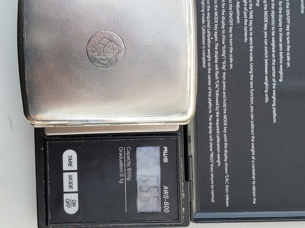 S.M & CO ANTIQUE STERLING SILVER CIGARETTE CASE
