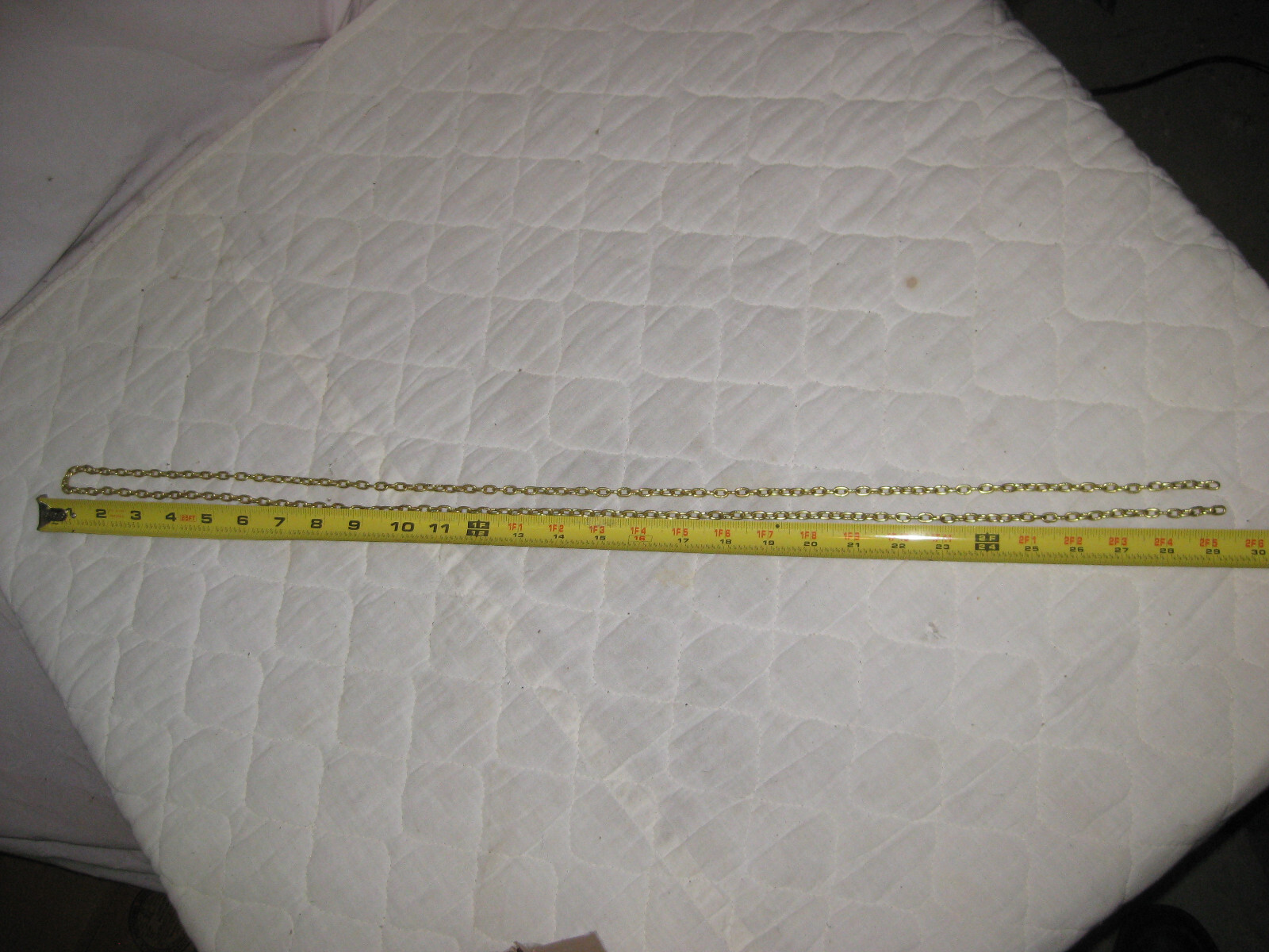 NOS Small Elongated Solid Brass Chain for Crafts and Jewelry 3 FIVE FOOT PCS !!