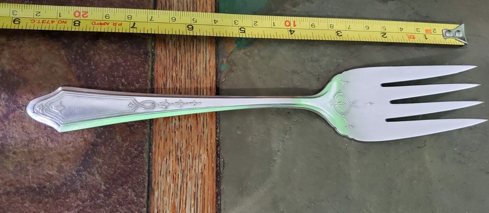 👌ONEIDA c1923 DUCHESS PATTERN SILVERPLATED MEAT 🥩 SERVING FORK