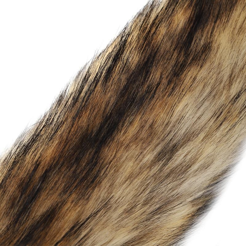 Medium Silicone Anal Plug with Fox Tail Design and Multiple Vibration Settings